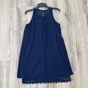 A. Byer Navy Shift Dress M NWT